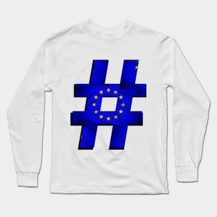 Hashtag Flag - EU - design 2 Long Sleeve T-Shirt